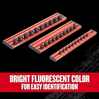 CRAFTSMAN V-SERIES Socket Organizer, Magnetic, Orange, 3